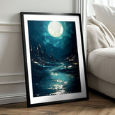Stenski plakat z EXTRA učinkom - Moonlit Waves | različne dimenzije