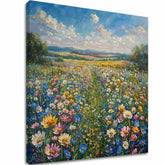 Krajinska slika na platnu Poletni travnik