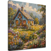 Pokrajinsko slikarstvo na platnu Poletno skrivališče