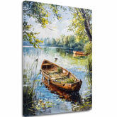 Pokrajinska slika na platnu Osamljeni jezdec