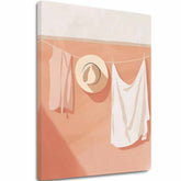 Slika na platnu White Linen - Minimalistično oblikovanje - slika 2