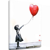 Slika HEART BALLOON GIRL | Italijansko platno