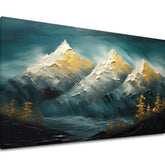 Sodoben stenski dekor Obzorje zlate harmonije - PREMIUM ART | različne dimenzije