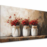Rustikalna slika | Divje cvetje v vazi | 100 % izvirna akrilna slika