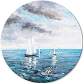 Okrogle slike z akrilom Azurna obzorja | različne dimenzije