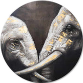 Okrogle slike z akrilom Dotik afriškega kralja | različne dimenzije