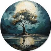 Okrogle slike z akrilom Odsevi narave | različne dimenzije