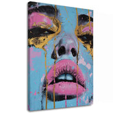 Slika NEON LIPS na platnu | Podrobnosti akrila