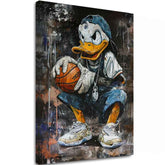 Slika LEBRON DUCK na platnu | dokončano z roko umetnika - slika 2