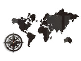 Stenske ure WORLD MAP WENGE