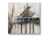 Poslikana stenska slika ABSTRAKT 1 del CWFIN034 - 100x100 cm