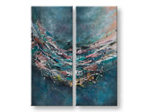Poslikana stenska slika ABSTRAKT 2-delna CWFAB042 - 100x120 cm