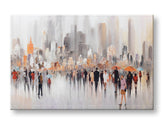 Poslikana stenska slika CITY 1 del 120x80 cm