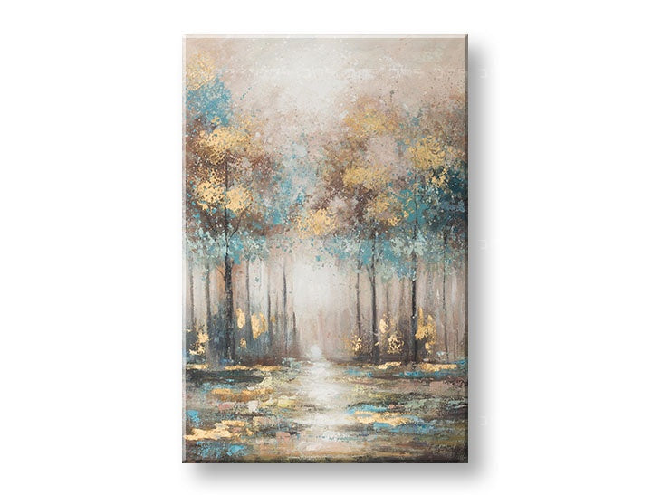 Papilora ročno poslikana slika DREVESA 80x120 cm, idealna za moderno dekoracijo dnevne sobe, prinaša naravno eleganco in mir v vaš dom.
