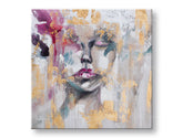 Poslikana stenska slika Ženska 1 del 80x80 cm