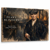 Dramatičen portret Thomasa Shelbyja iz serije Peaky Blinders na kakovostnem platnu za ljubitelje filmske estetike, Papilora.