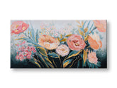 Slikana stenska slika FLOWERS 1 del 100x50 cm