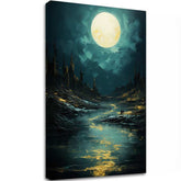 Sodoben stenski dekor Luna nad skrivnostnimi skalami - PREMIUM ART - slika 2