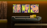 Ročno poslikana slika POP Art LICHTENSTEIN 3 kosi li5 - slika 2