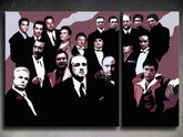 Ročno poslikana slika POP Art Družina MAFIA 2 kosa družine