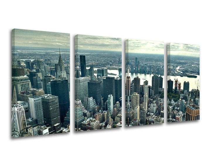 4-delna stenska poslikava MESTO / NEW YORK