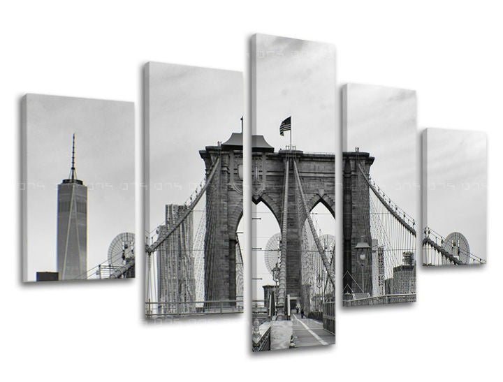 5-delna stenska poslikava MESTO / NEW YORK