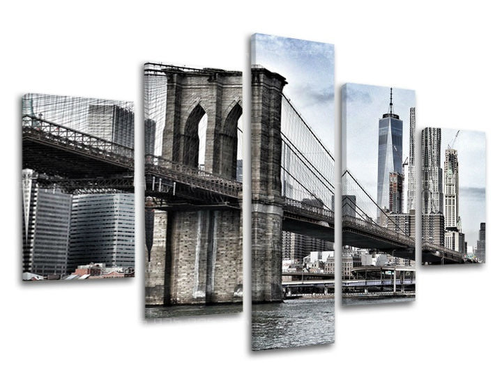 5-delna stenska poslikava MESTO / NEW YORK