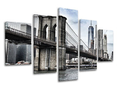 5-delna stenska poslikava MESTO / NEW YORK