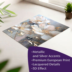 Stenski plakat z učinkom EXTRA - Zlati cvetni listi | različne dimenzije