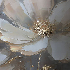 Stenski plakat z učinkom EXTRA - Zlati cvetni listi | različne dimenzije