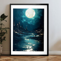 Stenski plakat z EXTRA učinkom - Moonlit Waves | različne dimenzije