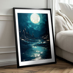 Stenski plakat z EXTRA učinkom - Moonlit Waves | različne dimenzije