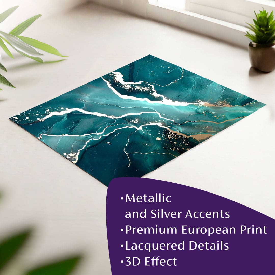 Stenski plakat z učinkom EXTRA - Marmor morja | različne dimenzije