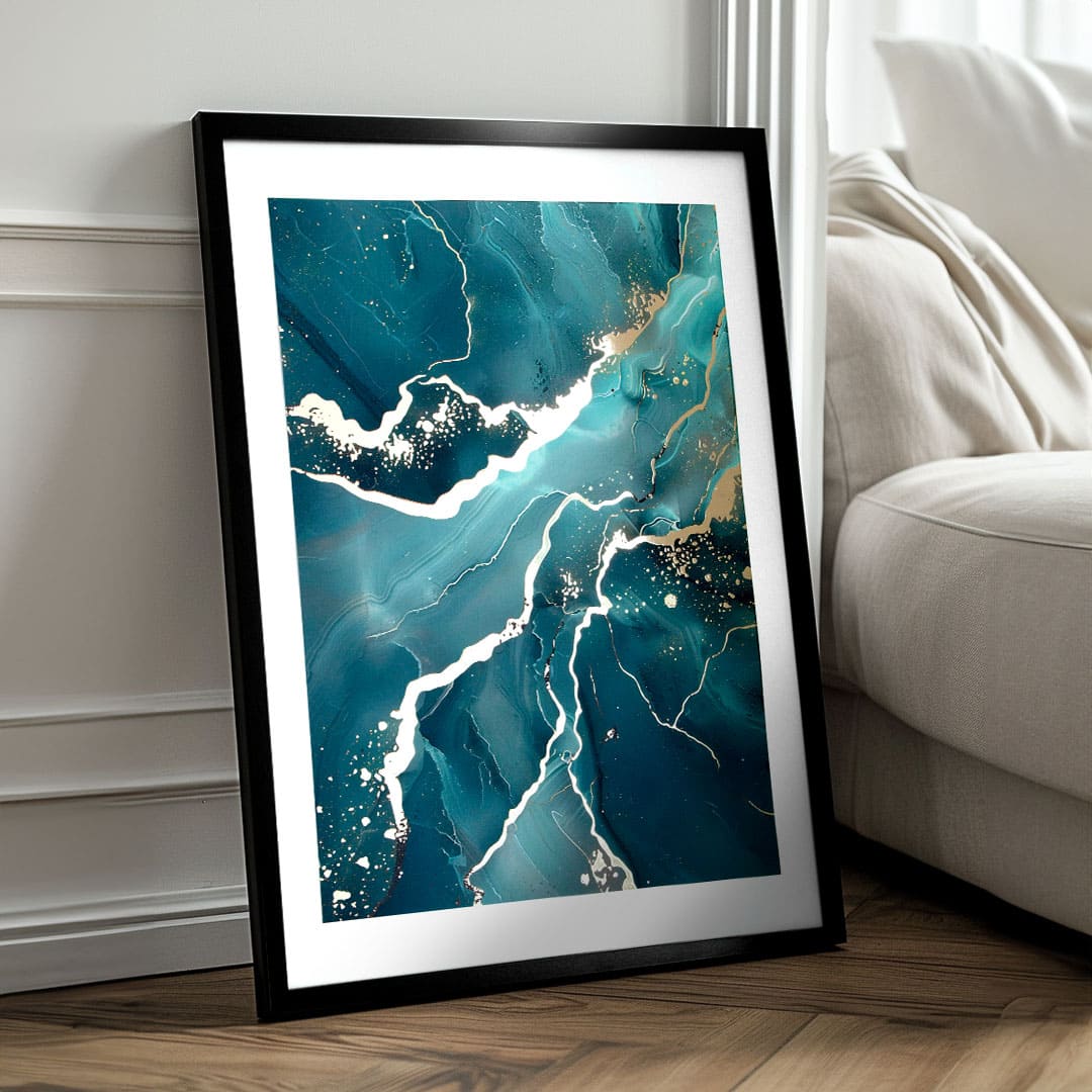 Stenski plakat z učinkom EXTRA - Marmor morja | različne dimenzije