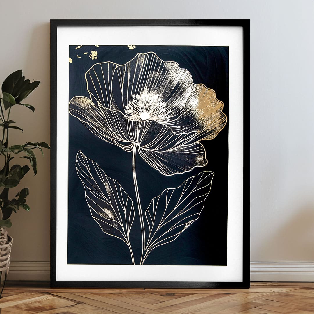 Stenski plakat z učinkom EXTRA - Midnight Bloom | različne dimenzije