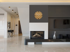 Lesena stenska ura ARABIC Black