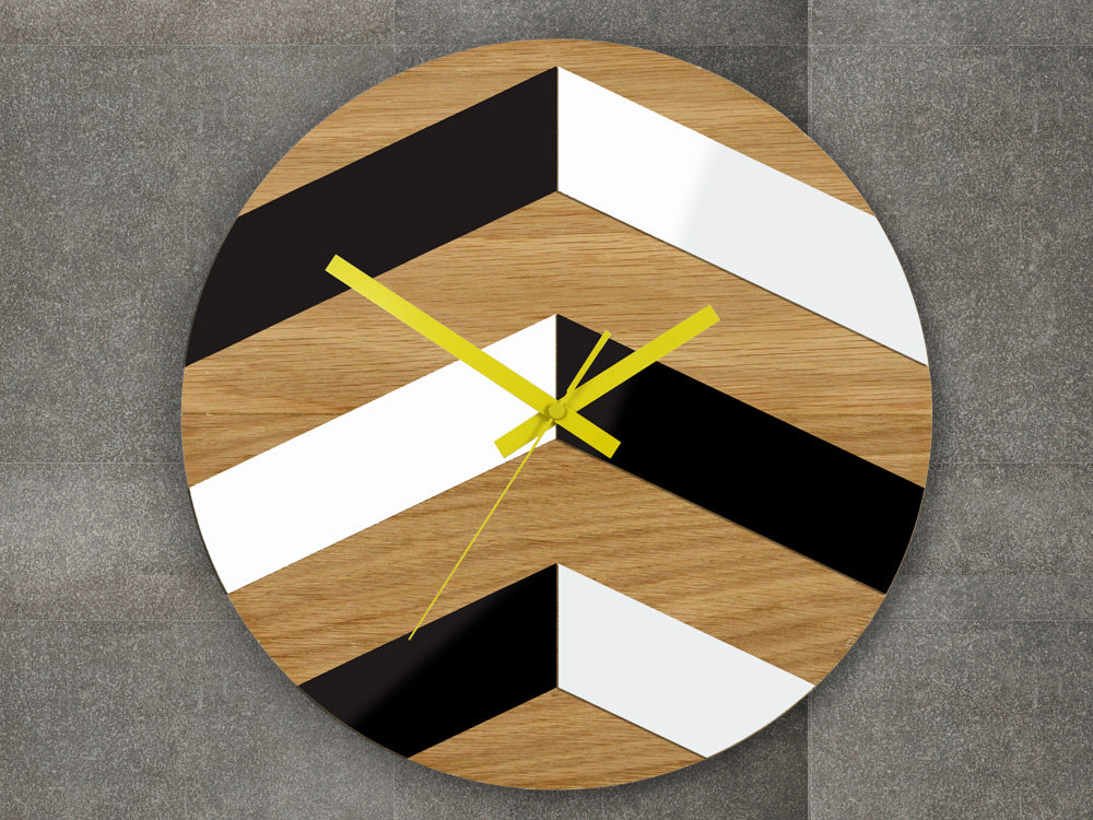 Lesena stenska ura Cikcak