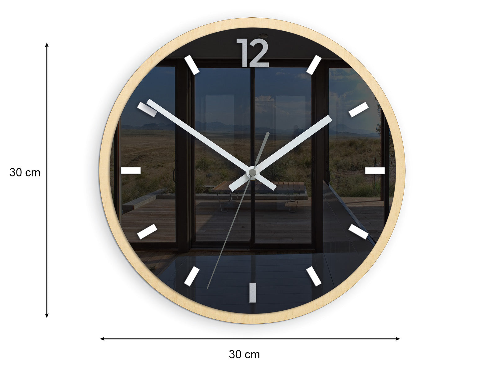 Sodobna stenska ura GRAFIT Grey