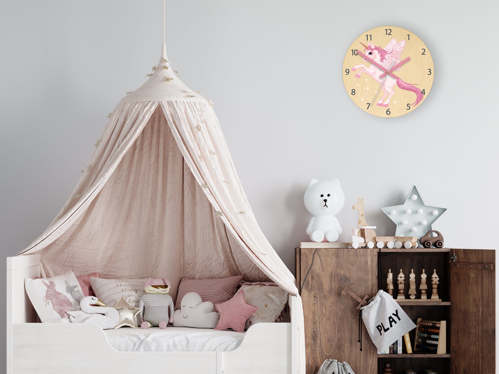 Otroška stenska ura Unicorn