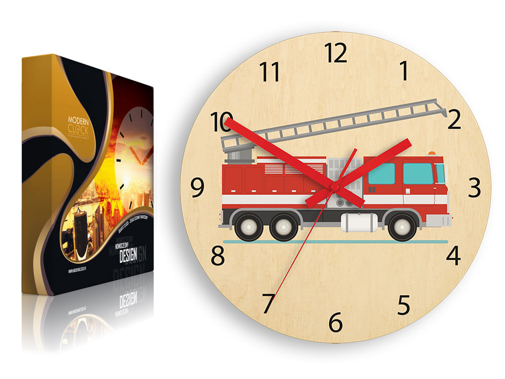 Otroška stenska ura Gasilski tovornjak