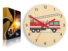 Otroška stenska ura Gasilski tovornjak