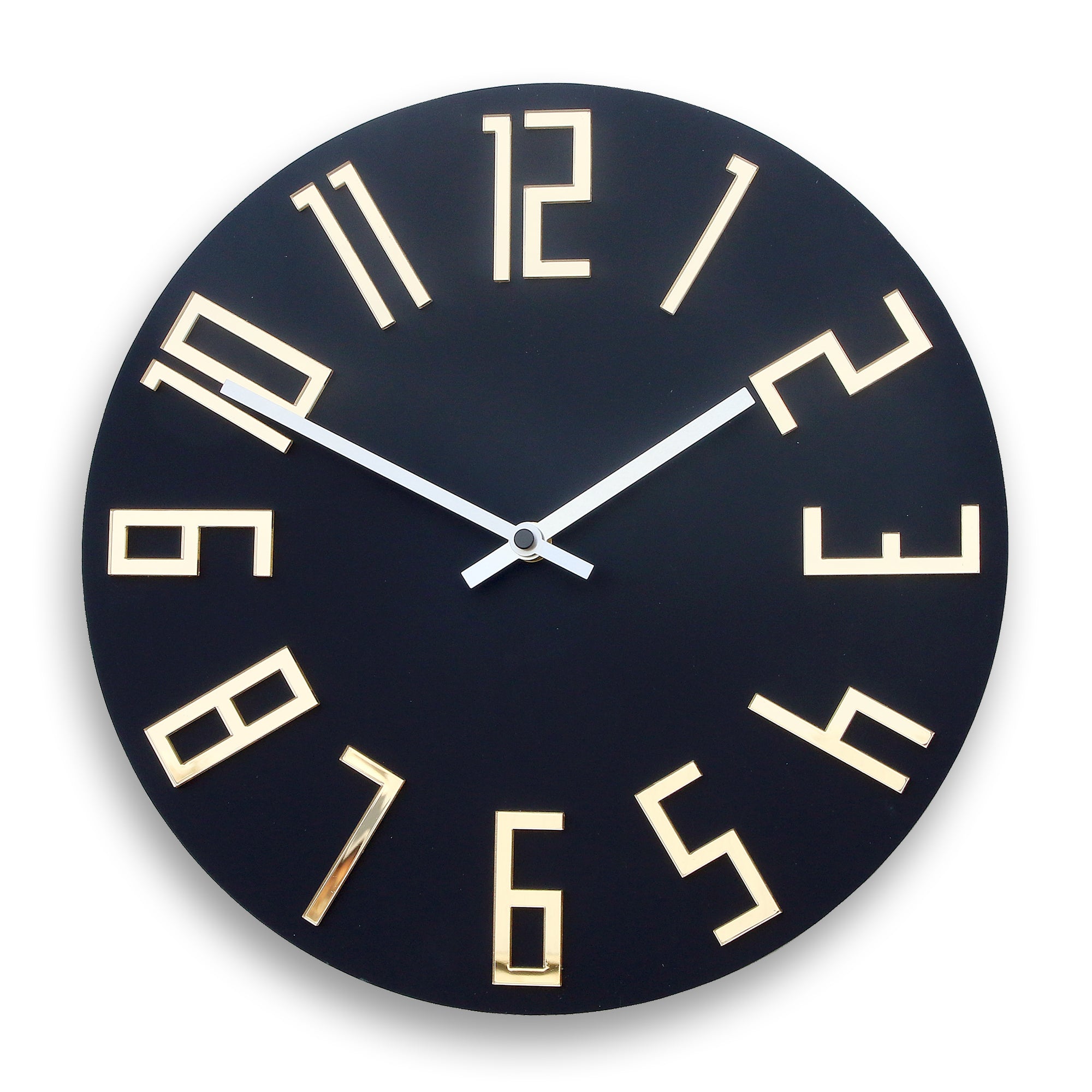 Sodobna stenska ura SLIM Mat črna