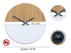 Sodobna stenska ura z ogledalom