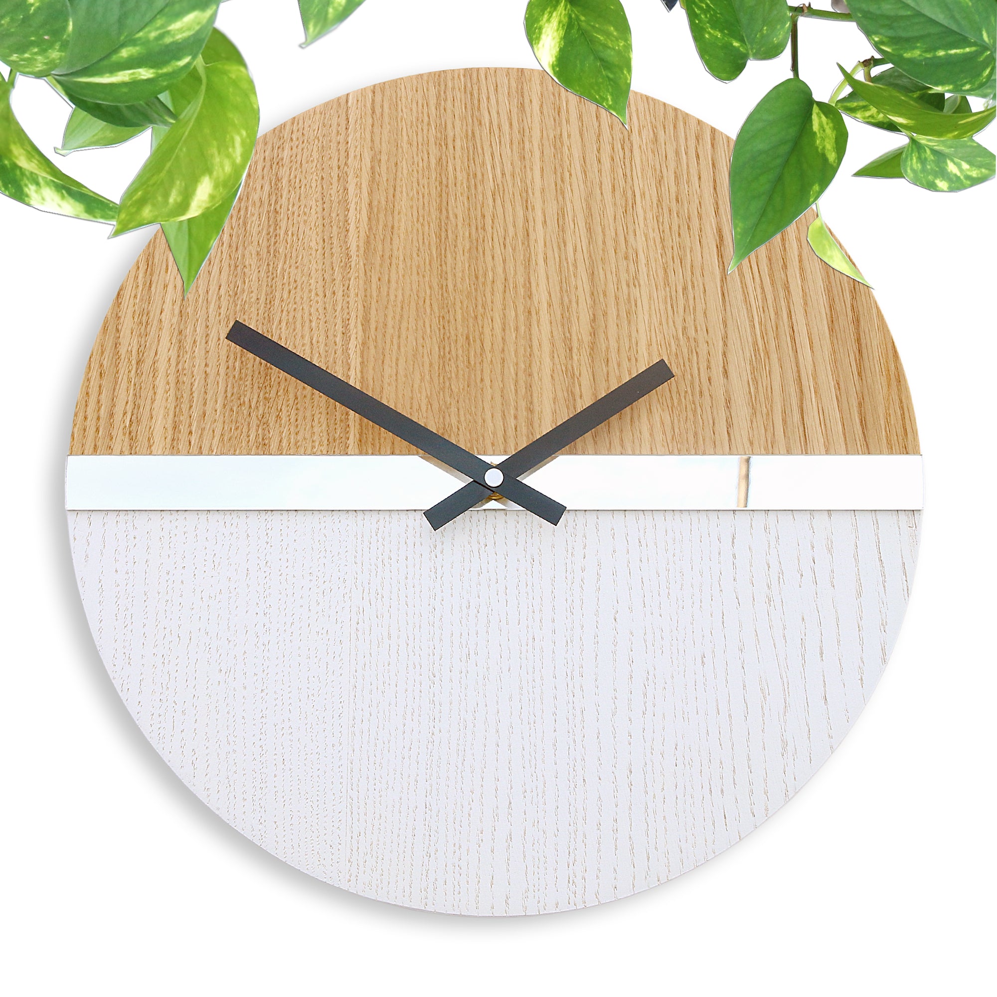 Sodobna stenska ura z ogledalom