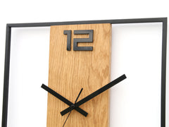Sodobne stenske ure RETRO Les-kovina