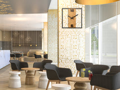 Sodobne stenske ure RETRO Les-kovina