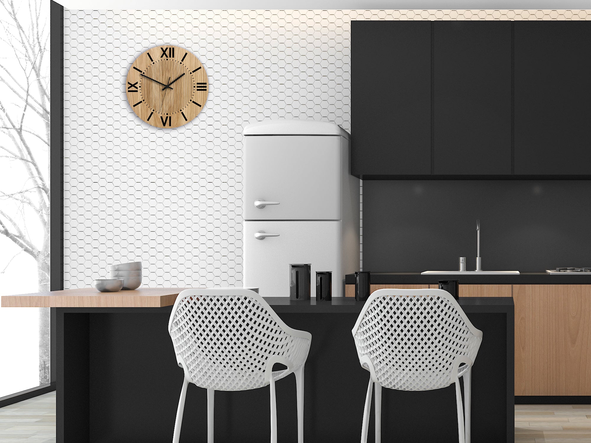 Sodobna stenska ura SANTIAGO