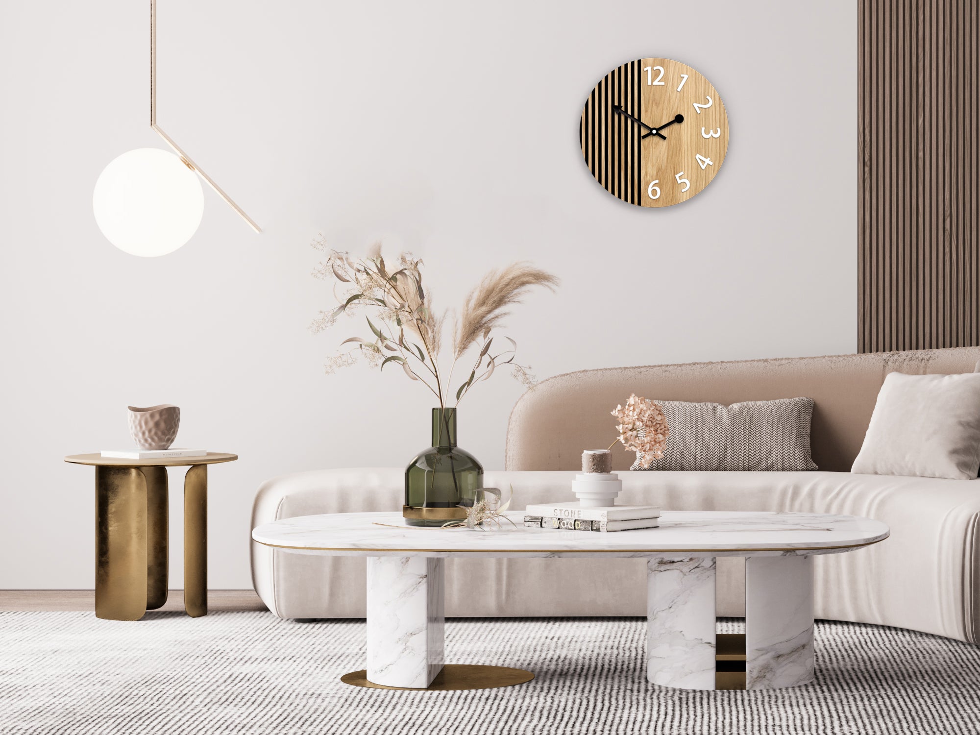 Lesena stenska ura London