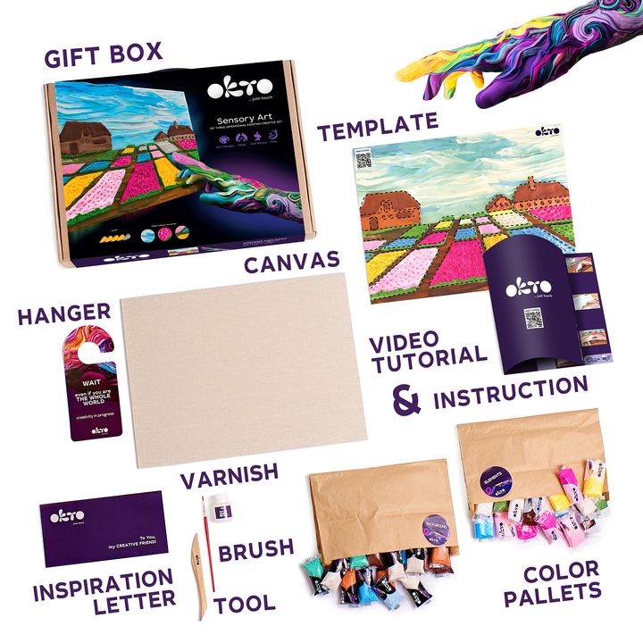 OKTO Kreativni 3D set Cvetlične grede na Nizozemskem 30 x 40 cm