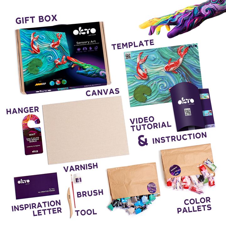 OKTO Kreativni 3D set Riba 30 x 40 cm